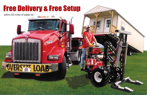 Free Delivery at Derksen Buildings Dealer Al's Affordable Buildings in Liberty Hill, Texas