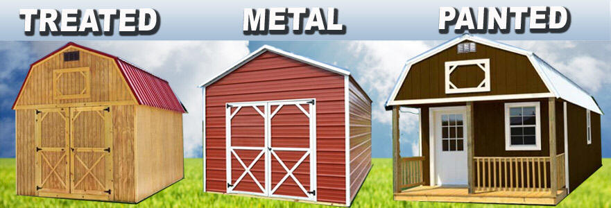 Derksen Buildings Dealer Al's Affordable Buildings in Liberty Hill, Texas treated metal painted